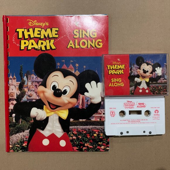 Disney's Theme Park Sing Along Cassette + Book (1997) - Picture 1 of 5
